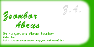 zsombor abrus business card